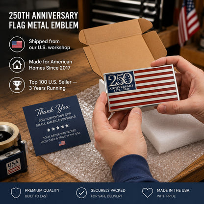 ★250th Anniversary Metal Flag Emblem★
