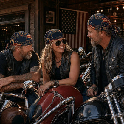 🏍️America 250 Cycling Pirate Hat / Biker Headwrap