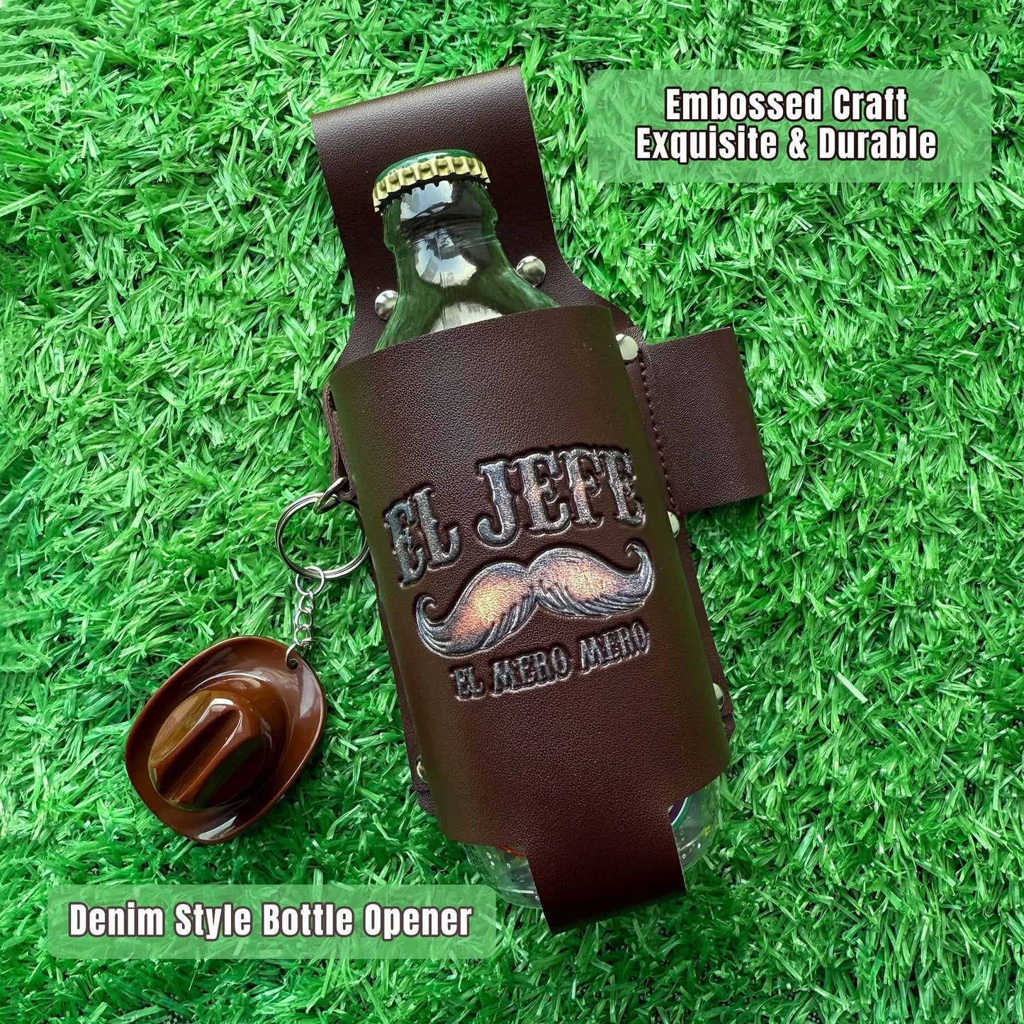 La Jefa & El Jefe Leather Drink Holster