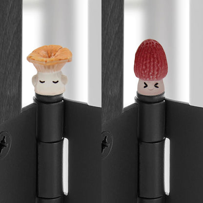 🍄 Magical Mushroom Hinge Heads – Set of 6 Glow-in-the-Dark Magnetic Door Decor