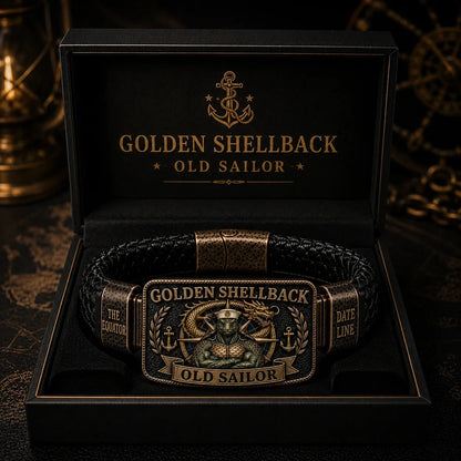 ⚓ Golden Shellback Bracelet – A Timeless Tribute to the Old Sailor