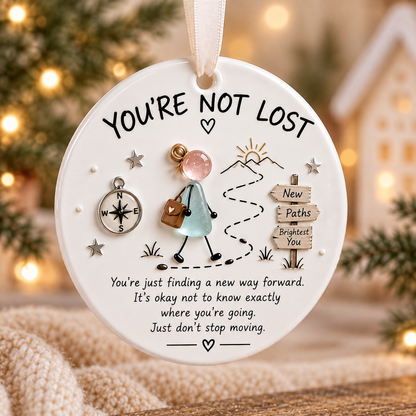 🔥Hot Sale🔥 - 🌊🎄 Inspirational Sea Glass Art Ceramic Ornament