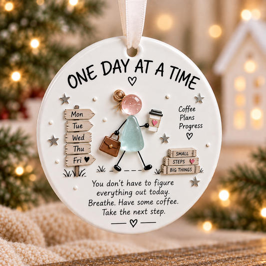 🔥Hot Sale🔥 - 🌊🎄 Inspirational Sea Glass Art Ceramic Ornament
