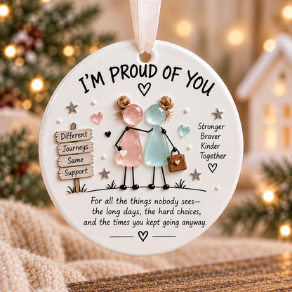 🔥Hot Sale🔥 - 🌊🎄 Inspirational Sea Glass Art Ceramic Ornament