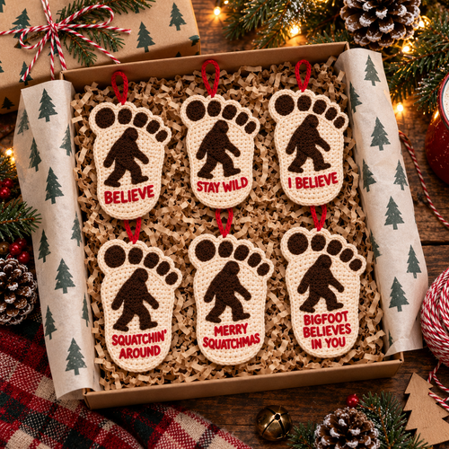 🔥Hot Sale🔥 - 🦶🎄Bigfoot Christmas Footprint Ornaments – A Funny Holiday Keepsake for Sasquatch Fans