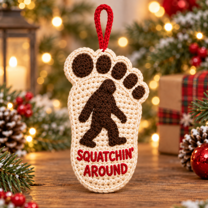 🔥Hot Sale🔥 - 🦶🎄Bigfoot Christmas Footprint Ornaments – A Funny Holiday Keepsake for Sasquatch Fans