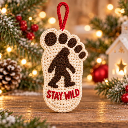 🔥Hot Sale🔥 - 🦶🎄Bigfoot Christmas Footprint Ornaments – A Funny Holiday Keepsake for Sasquatch Fans