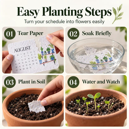 🌱📅Plantable Seed Calendar 2027 – A Year of Growing Beauty