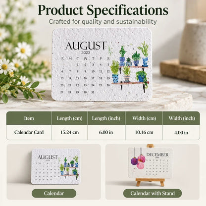 🌱📅Plantable Seed Calendar 2027 – A Year of Growing Beauty