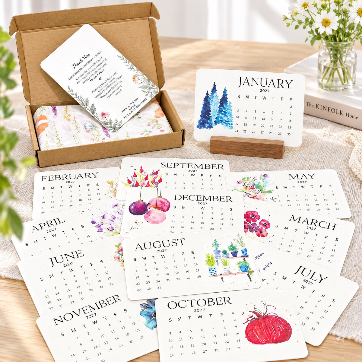 🌱 2027 Seed Paper Calendar – Grow a Garden Month by Month, A Gift of Hope &amp; Sustainability