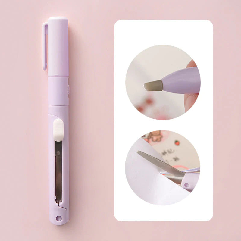 ✂️Mini Folding Pen Scissors Graving Knife for Kids👼-Buy 1 Get 1 Free
