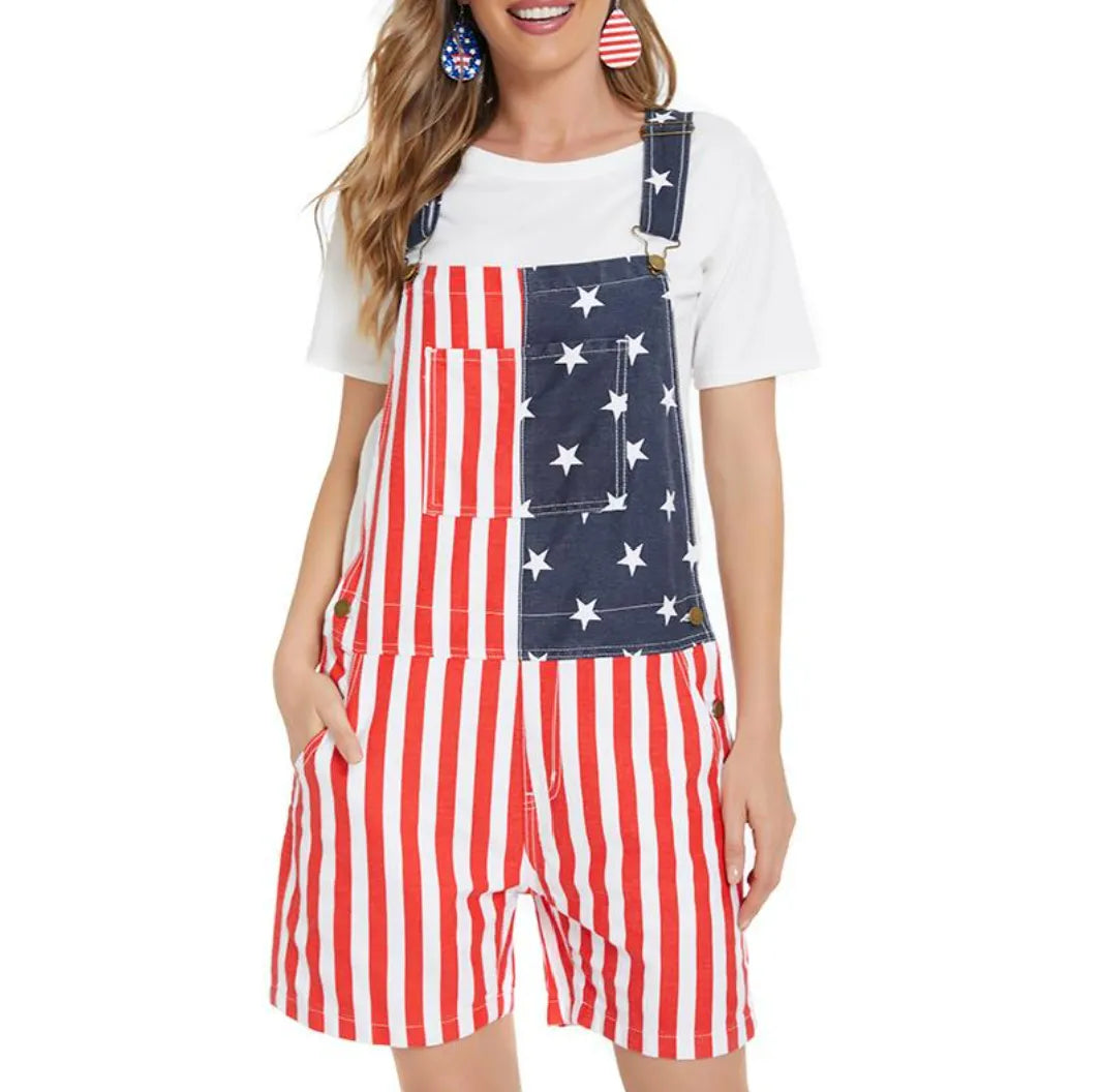 USA Flag Overalls –Same style for men and women