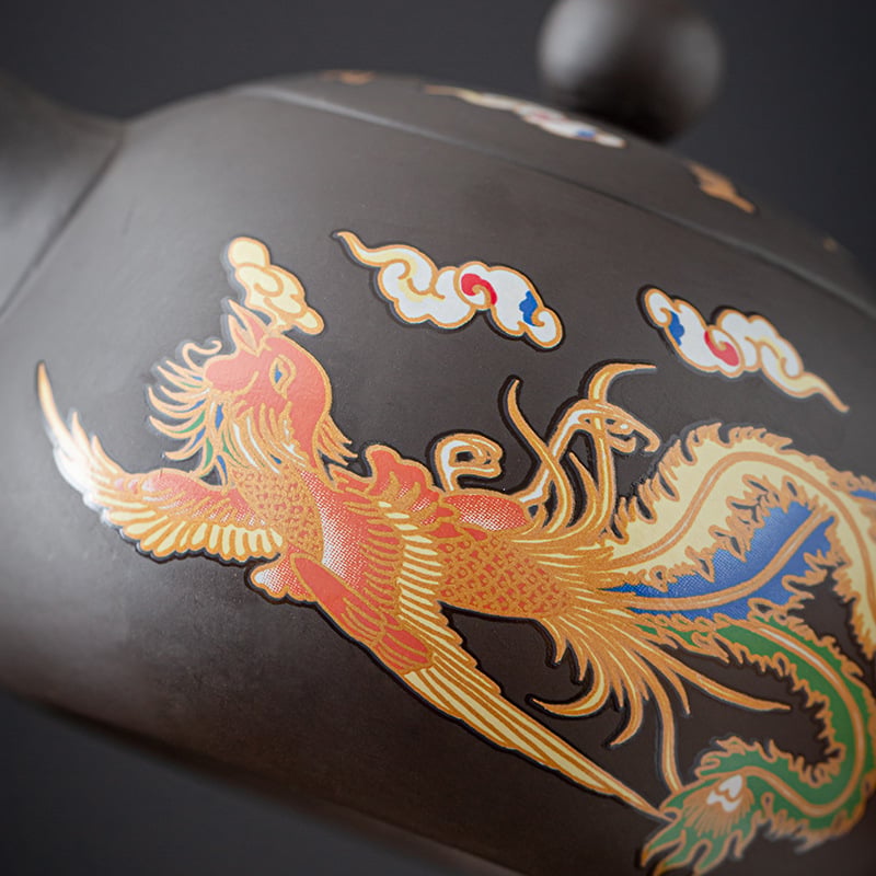 ☀️Summer Hot Sale🔥 Dragon And Phoenix Purple Clay Teapot