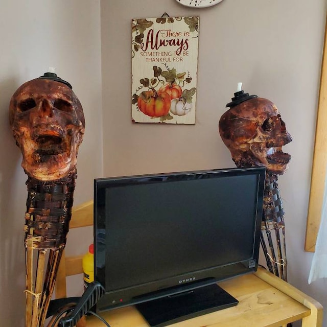 💀Human Skull Tiki Torch