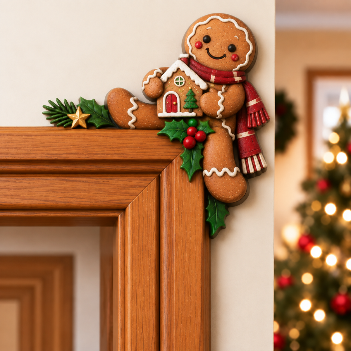 🎄 Christmas Peekaboo Door Frame Corner Decor