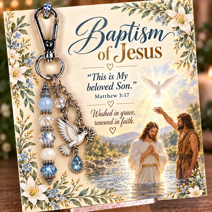 🔥Hot Sale🔥 - ✝️ Carry Your Faith With You - Christian Scripture & Prayer Keepsake Keychain