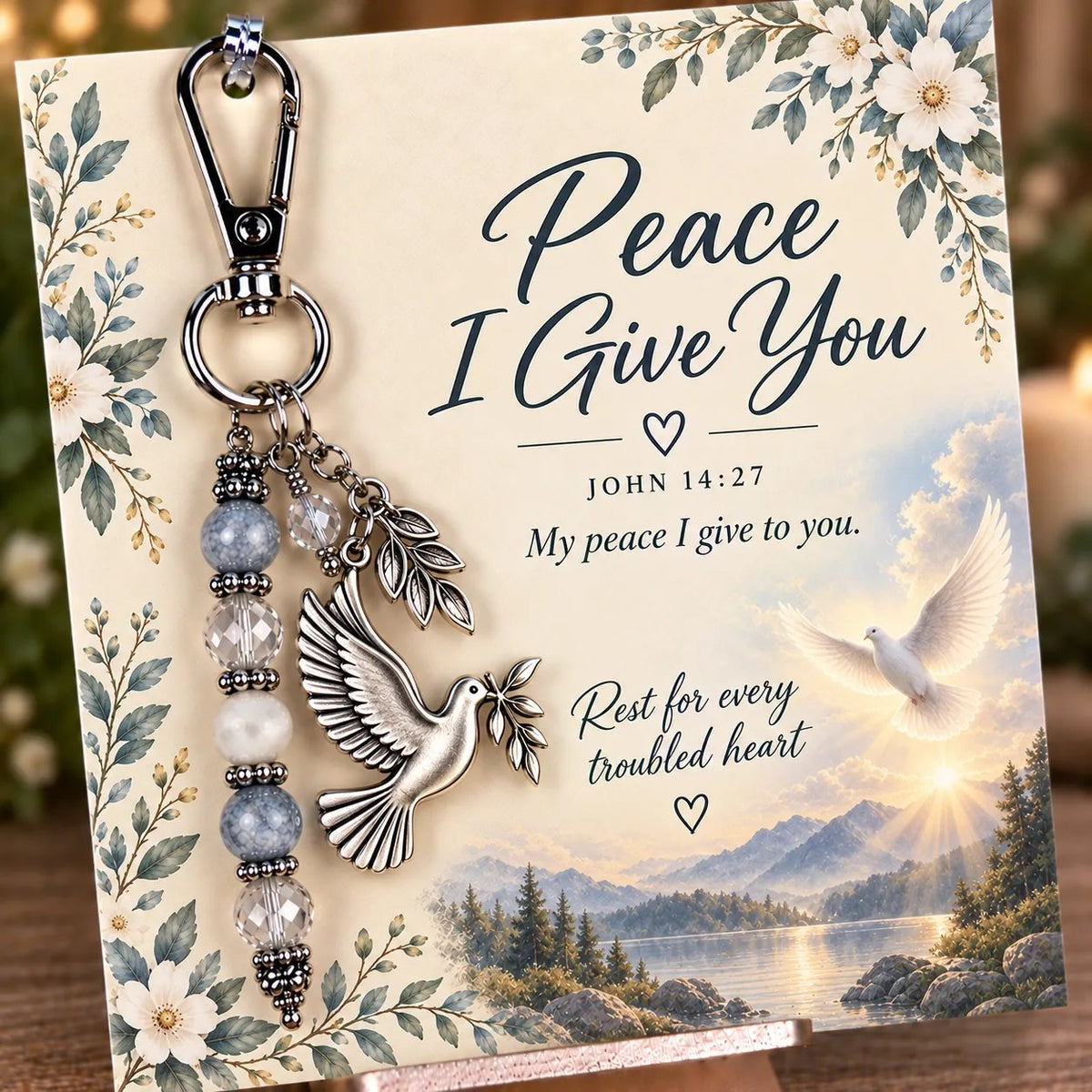 🔥Hot Sale🔥 - ✝️ Carry Your Faith With You - Christian Scripture & Prayer Keepsake Keychain