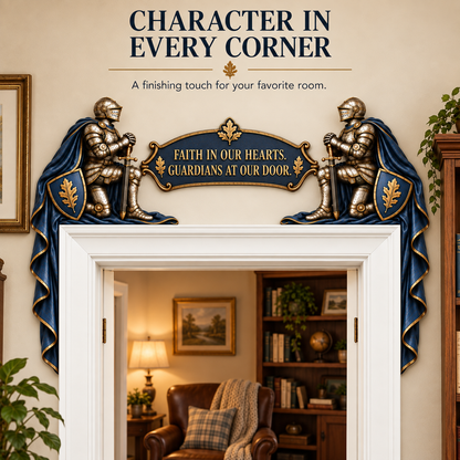 🔥Hot Sale🔥 - "Guardians at Our Door" – Epic Medieval Knight Door Frame Decor Set 🛡️🏰