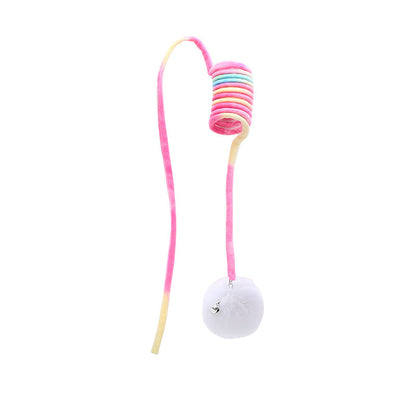 😸 Hanging Spring Plush Ball Cat Toy ❤