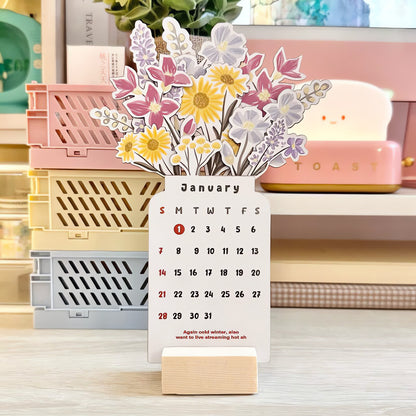 🌷Best Christmas Gift🎁-- 2025 Bloomy Flowers Desk Calendar 📅