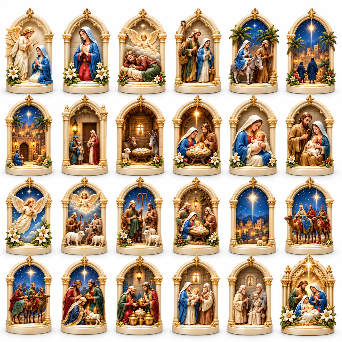 🎉🇺🇸 Limited Edition!🎄Nativity Story 2026 – 24 Sacred Moments of Christmas Countdown Calendar