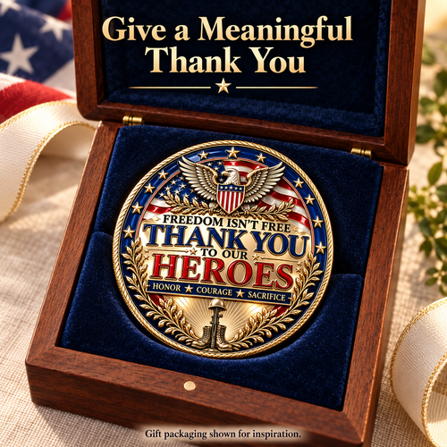 Freedom Isn’t Free – Thank You to Our Heroes Double-Sided Memorial Medallion