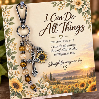 🔥Hot Sale🔥 - ✝️ Carry Your Faith With You - Christian Scripture & Prayer Keepsake Keychain