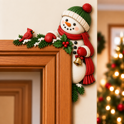 🎄 Christmas Peekaboo Door Frame Corner Decor