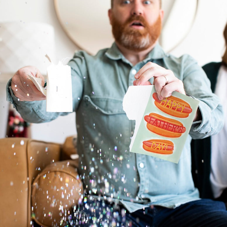 🤣Endless Dad, Dad, Dad, Father's Day Card with glitter 🔊
