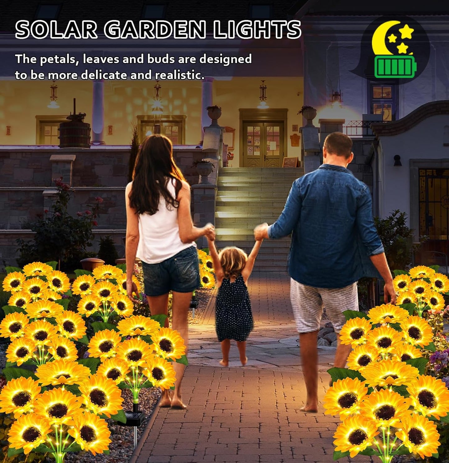 🔥Hot Sale 50% off🌟🌻 Solar Powered LED Sunflower Garden Lights Set