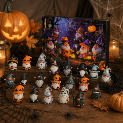 🎃 Last Day 50% OFF - 24 Days of Halloween Gnome Surprise Figures Advent Calendar Box