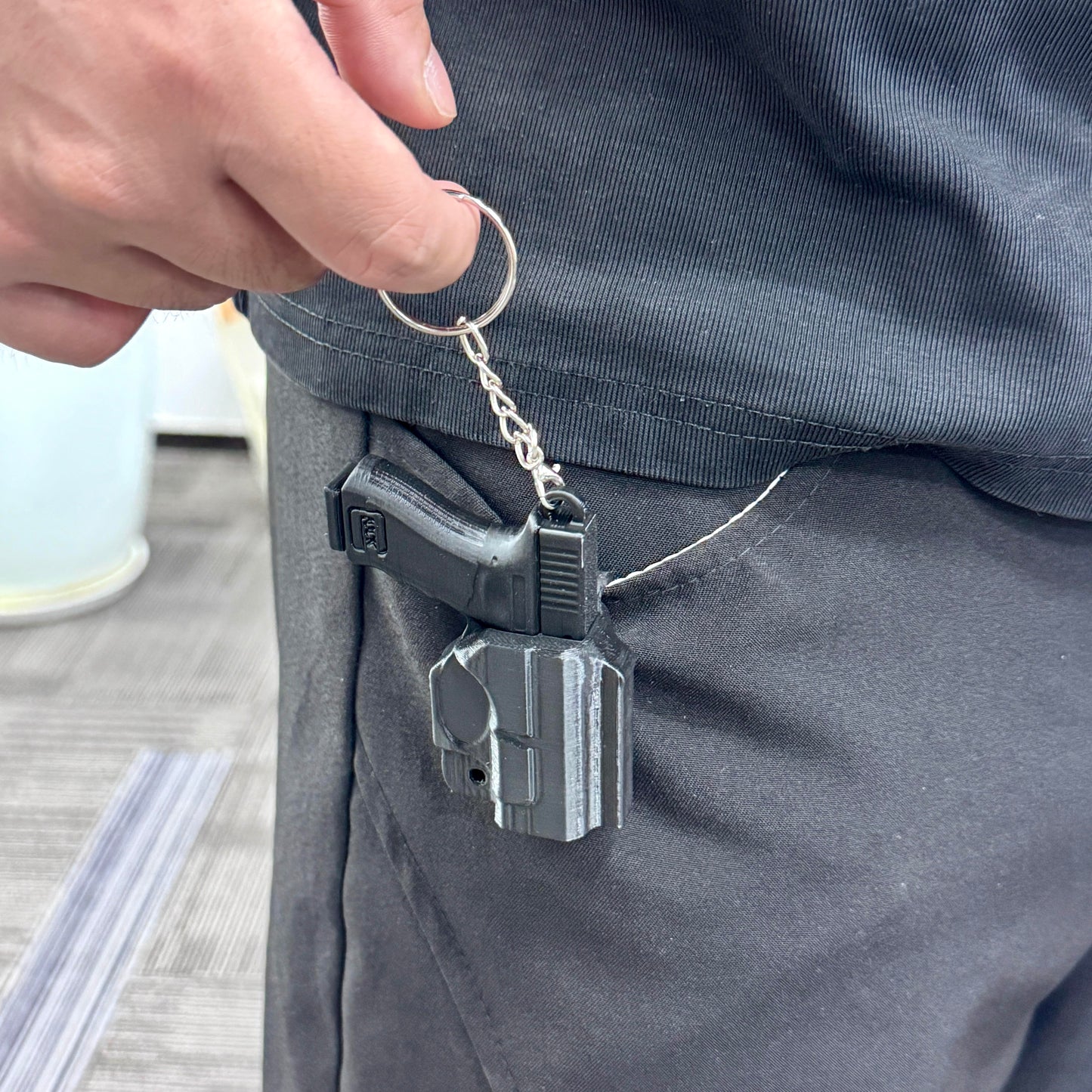 🎯 3D Printed Pistol & Holster Keychain