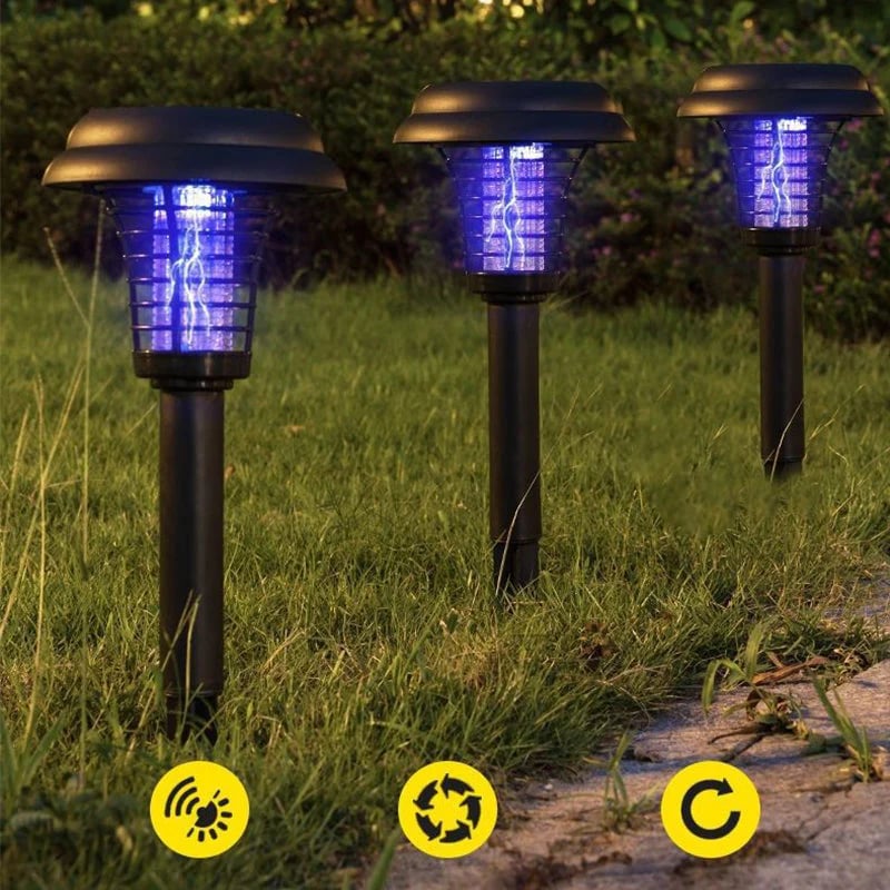 🎁2-Pack Solar Mosquito Zapper Lamp Stakes