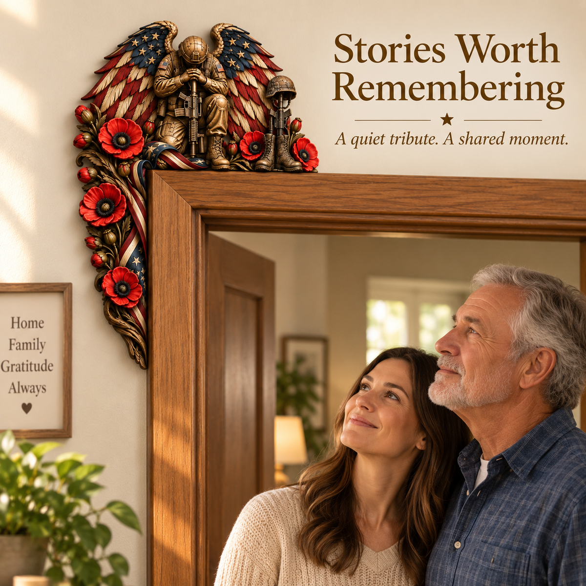 🔥Hot Sale🔥 - RED Friday Veteran Wooden Door Corner Decor