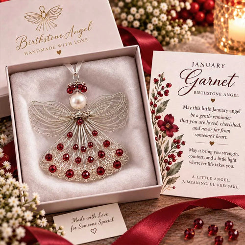 ✨💎 Handmade Birthstone Angel Wire Ornament