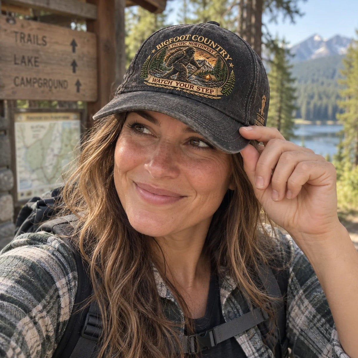🔥Hot Sale🔥 -  2027 Bigfoot Country Heritage Cap – Pacific Northwest Vintage Washed Embroidered Hat