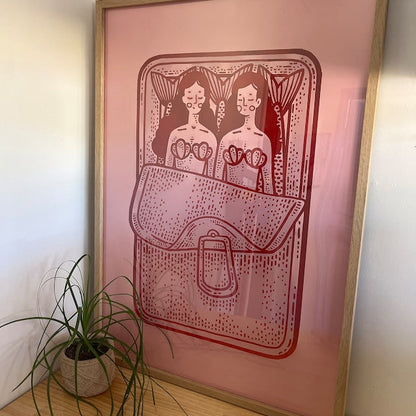 Mermaid Print Art Wall Decoration