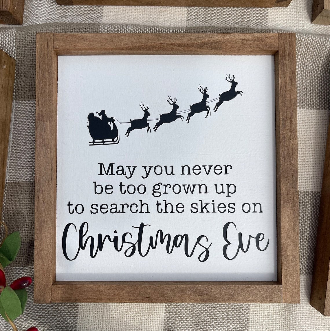 Christmas Wooden Sign Ornament🎄
