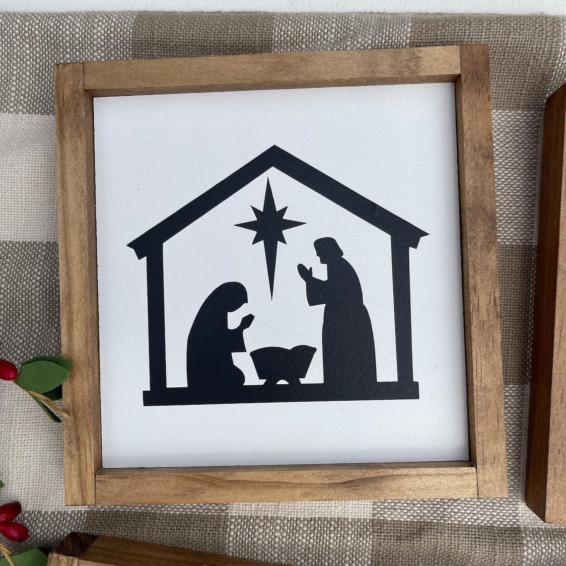 Christmas Wooden Sign Ornament🎄
