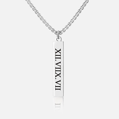 🎁Father's Day Gift - Personalized Men's Bar Necklace