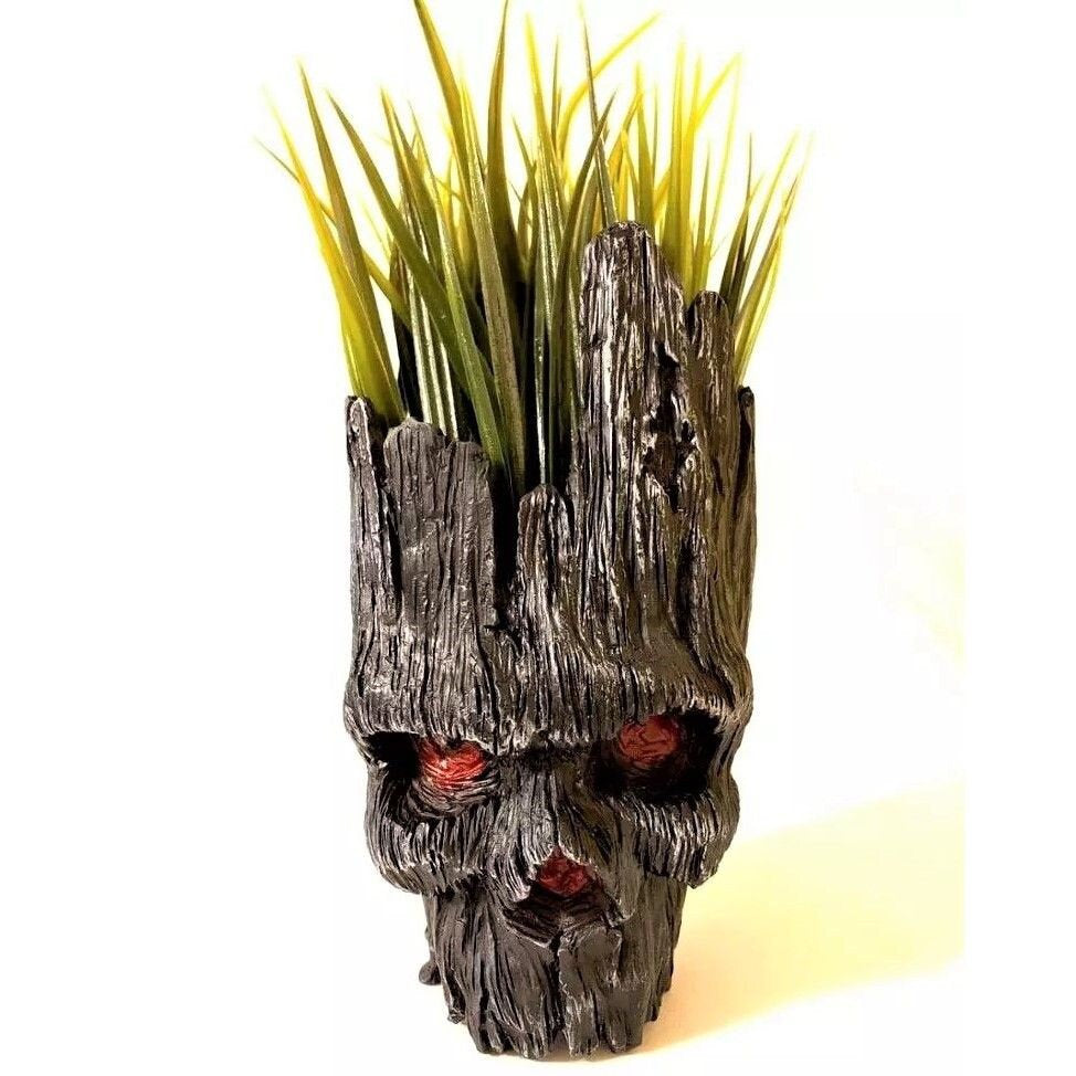 💀Hot Sale 49% Off💀Ghost Tree Man Succulent Planter, Evil Groot Planter, Red Eyes Skull Planter For Decoration