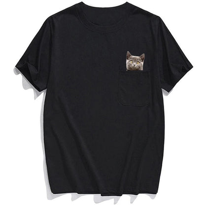 Hidden Middle Finger Signed Funny Cat Printed T-Shirt（Buy 2 Free Shipping）