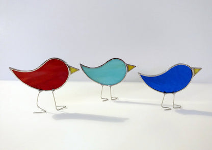 🌞 Stained Glass Standing Bird Suncatcher 🐦
