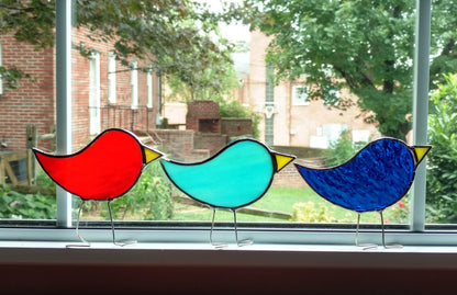 🌞 Stained Glass Standing Bird Suncatcher 🐦