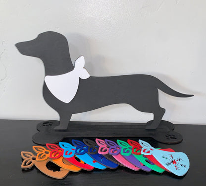 🐶Wood Dachshund Dog Silhouette