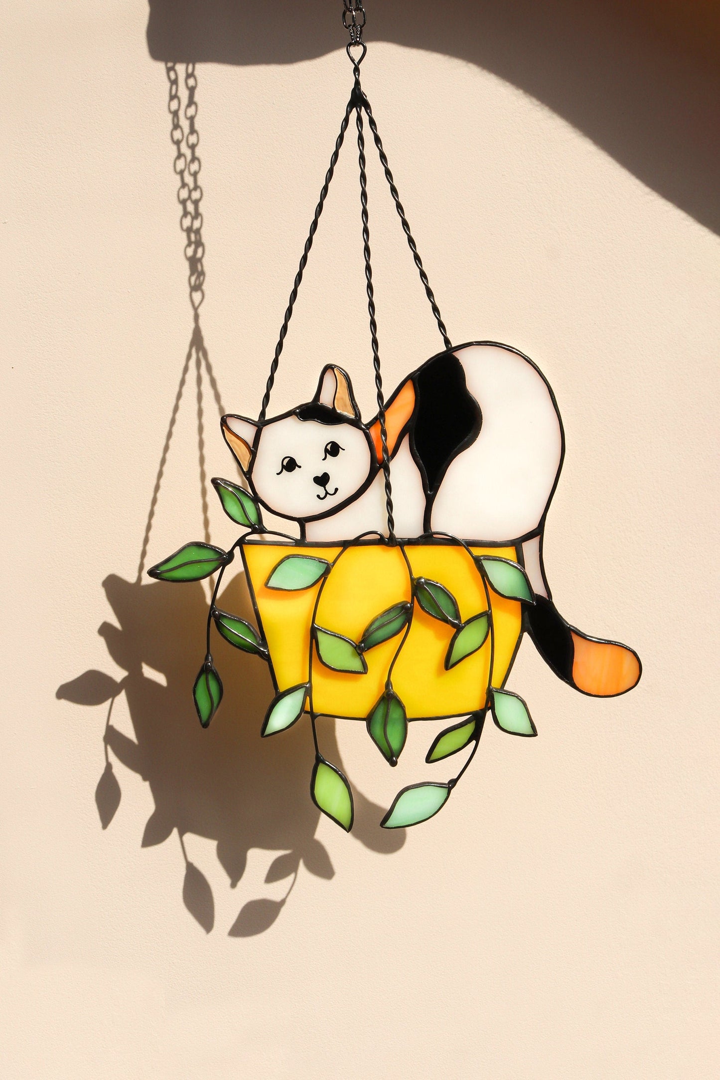 🔥HOT SALE 49% OFF - 🐱CAT IN A FLOWERPOT SUNCATCHER