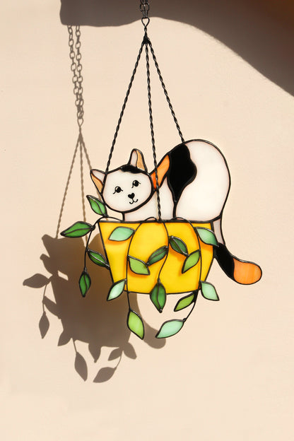 🔥HOT SALE 49% OFF - 🐱CAT IN A FLOWERPOT SUNCATCHER