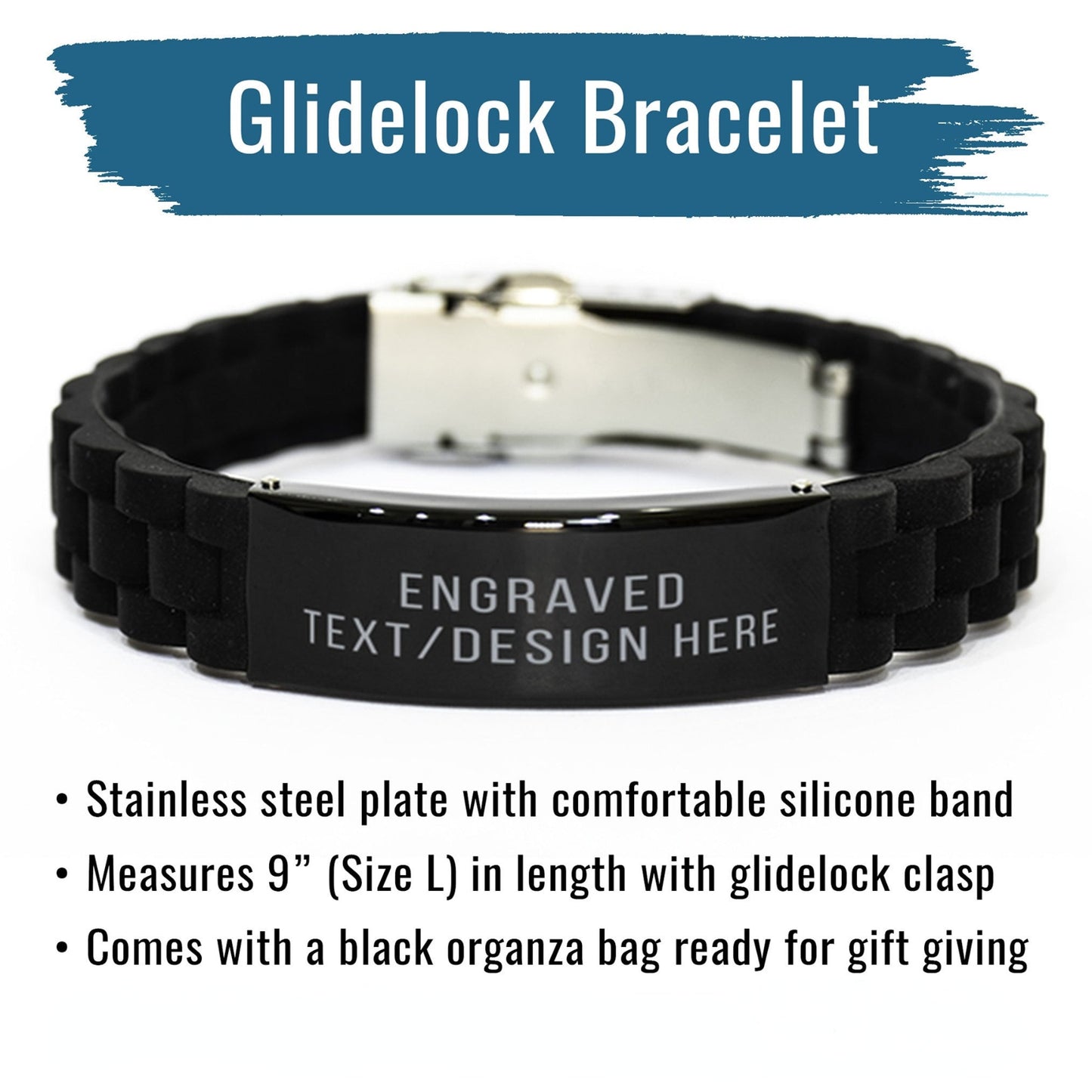 ❤"I Will Carry You With Me"- Personalized Engraved Memorial Bracelet