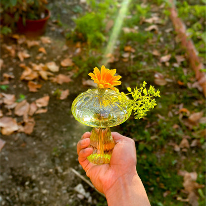🍄Handmade Glass Mushroom Bud Vase