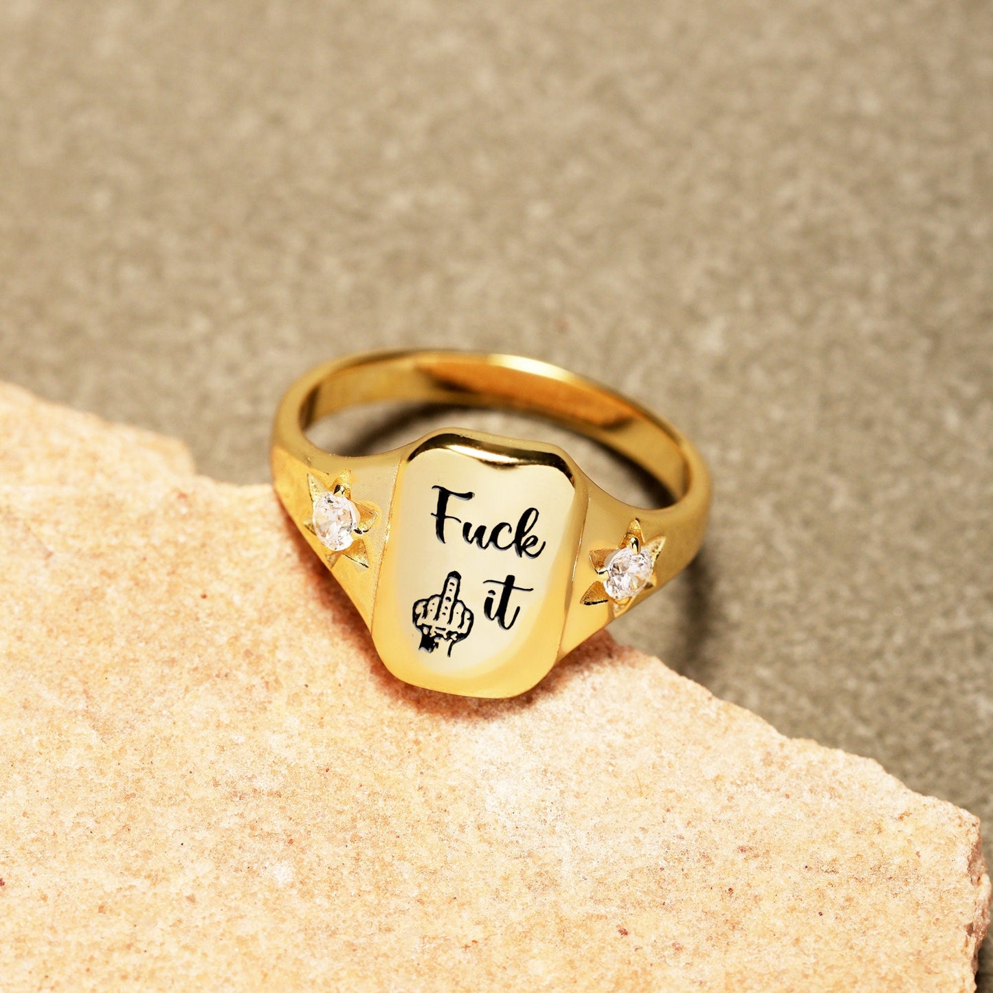 🔥 Fu*k It Engraved Ring